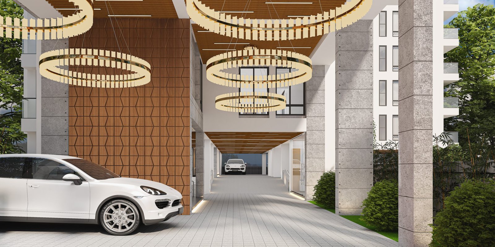 "Experience the grandeur of double-height living spaces, where architectural brilliance meets unmatched elegance and natural light."